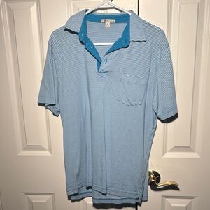Peter Millar Blue Striped S Polo Shirt